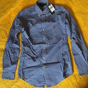 Ralph Lauren Men's Blue Gingham Shirt